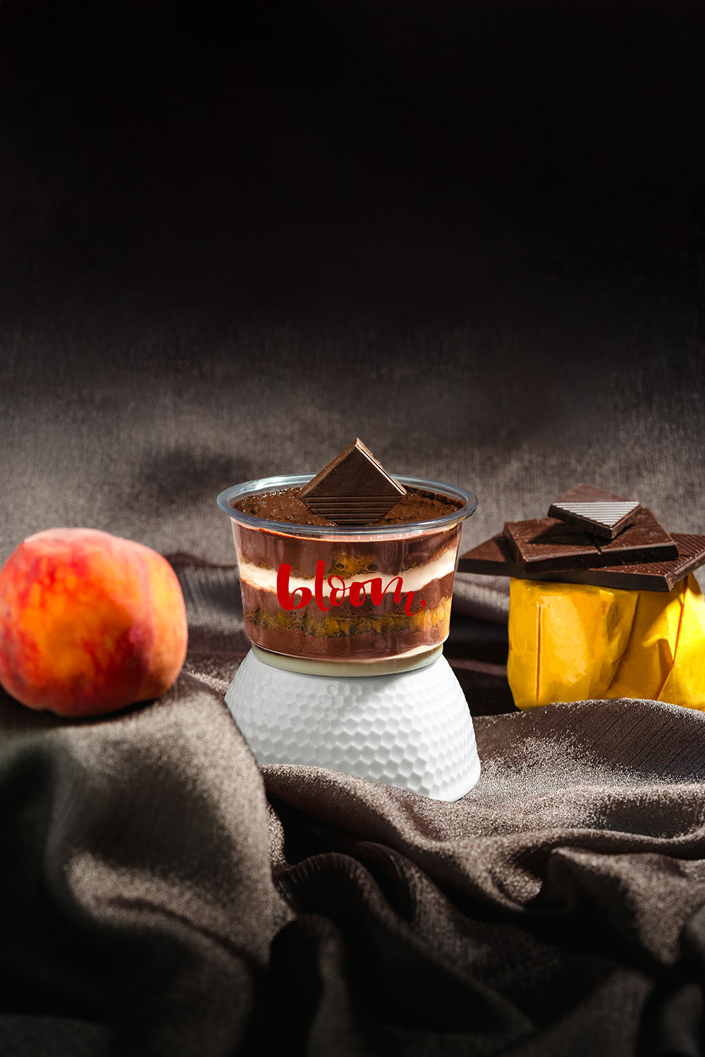 Peach Date Chocolate Mousse